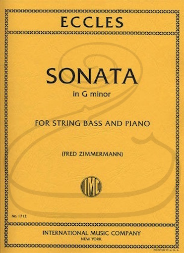 International Music Company Eccles (Zimmermann): Sonata in G minor (bass & piano) International