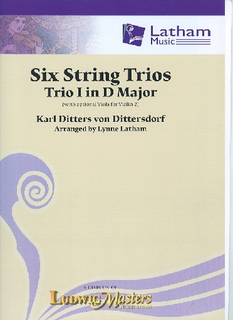 LudwigMasters von Dittersdorf, K.D. (Latham): 6 String Trios, Trio 1 in D Major (score and parts, with optional viola for 2nd violin part)