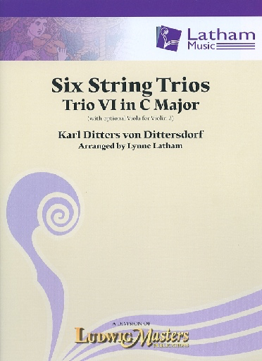 LudwigMasters von Dittersdorf, K.D. (Latham): 6 String Trios, Trio 6 in C Major (score and parts, with optional viola for 2nd violin part)