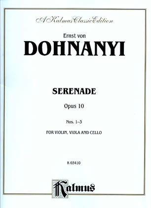 Alfred Music Dohnanyi: Serenade Op.10 (violin, Viola & cello)