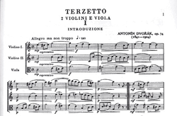 LudwigMasters Dvorak: Terzetto Op.74-Critical Edition (2 violins & viola)score & parts