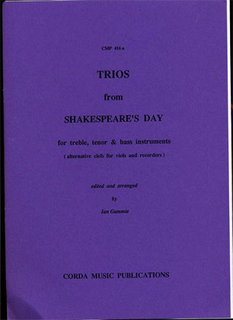 Corda Music Publications Gammie (arr): Trios from Shakespeare's Day (violin, Viola & cello) Corda Music Publications