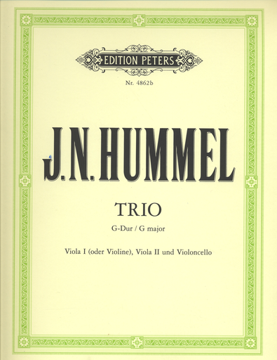 Hummel, Johann Nepomuk: Trio in G (2 violas & cello) or (violin, viola, cello)