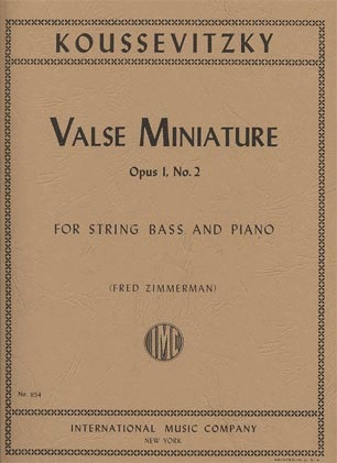 International Music Company Koussevitzky, Serge: Valse Miniature Op.1 #2 (bass & piano) IMC