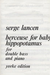 Carl Fischer Lancen, Serge: Berceuse for baby hippopotamus (bass & piano)