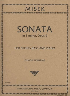 International Music Company Misek: Sonata in E minor, Op.6 for (bass, piano) IMC