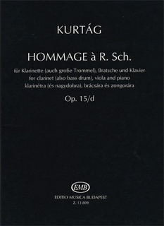 HAL LEONARD Kurtag, Gyorgy: Homage to R.Schumann Op.15 (clarinet, Viola, Piano)