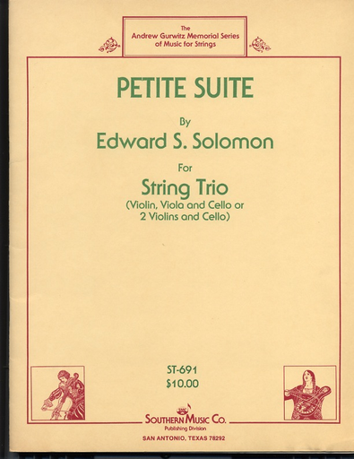 Southern Music Company Solomon, Edward: Petite Suite for String Trio (violin, viola, cello)