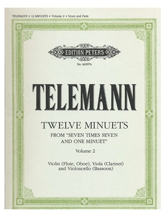 C.F. Peters Telemann, G.P.: 12 Minuets from 7 x 7 and one Minuet Vol.2 (violin, viola, cello)