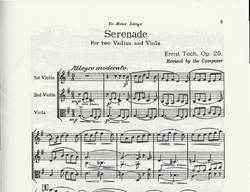 LudwigMasters Toch, Ernst: Serenade Op.25 (2 violins, Viola)