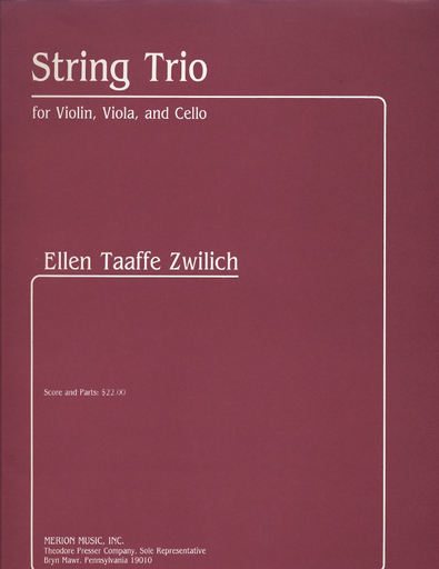 Carl Fischer Zwilich, Ellen Taaffe: String Trio for Violin, Viola and Cello, score & parts