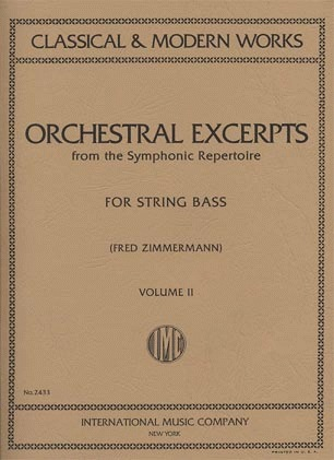 International Music Company Zimmerman, Fred: Orchestral Excerpts Vol.2 (bass)