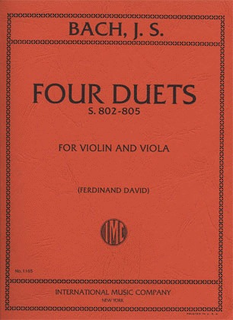 International Music Company Bach, J.S. (David): Four Duets (S.802-5) for Violin & Viola
