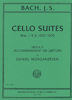 International Music Company Bach, J.S. (Morganstern): Cello Suites, Nos. 1-3, S.1007-1009, Viola II Accompaniment (viola) International