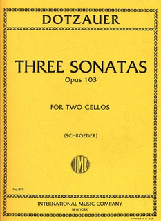 International Music Company Dotzauer, Friedrich (Alwin Schroeder): Three Sonatas op.103 (2 cellos) IMC