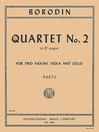 International Music Company Borodin: (parts) String Quartet No.2 in D Major (string quartet) IMC