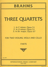 International Music Company Brahms, Johannes: Three Quartets Op.51 No.1-2, Op.67 No.3 (string quartet)