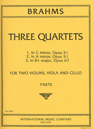 International Music Company Brahms, Johannes: Three Quartets Op.51 No.1-2, Op.67 No.3 (string quartet)