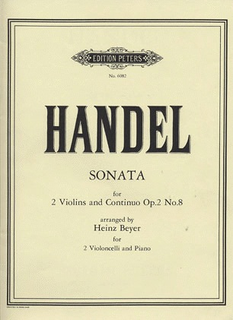 C.F. Peters Handel, G.F.: Sonata in G minor Op.2, No.8 (2 Cellos & Piano)
