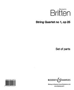 HAL LEONARD Britten, Benjamin: String Quartet No. 1, Op. 25 in D Major