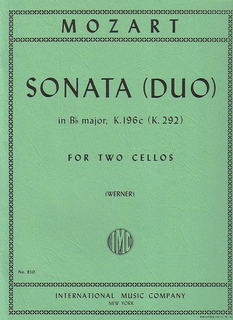 International Music Company Mozart, W.A.: Sonata in Bb Major K.292 (2 cellos)