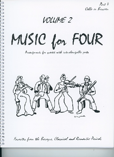 Last Resort Music Publishing Kelley, Daniel: Music for Four Vol.2 Favorites from the Baroque, Classical & Romantic Periods (cello)