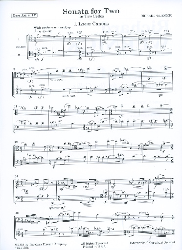 Carl Fischer Wernick, Richard: Sonata for Two - A Concert Piece for Two Cellos