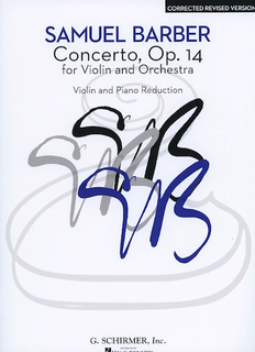 HAL LEONARD Barber (Flachs): Concerto, Op.14 (violin & piano) Schirmer