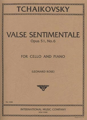 International Music Company Tchaikovsky, P.I.: Valse Sentimentale Op.51 No. 6 (cello & piano)