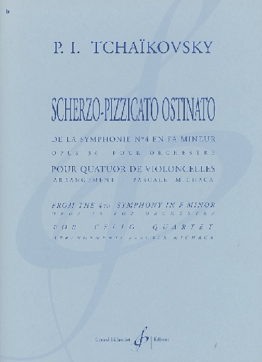 Carl Fischer Tchaikovsky, P.I.: Scherzo-Pizzicato from Symphony #4 (4 cellos)