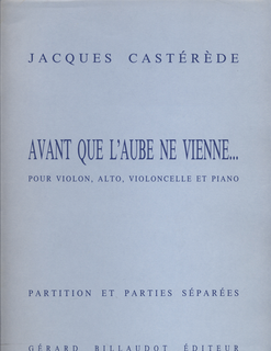 Carl Fischer Casterede, Jacques: Avant que l'aube ne Vienne (violin, Viola, Cello, Piano)