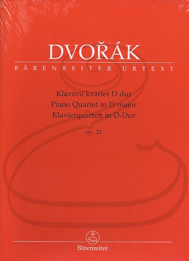 Barenreiter Dvorak (Tait): Piano Quartet in D Major, Op.23 - URTEXT (piano quartet) Barenreiter
