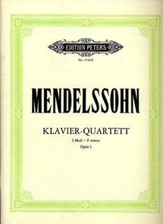 Mendelssohn, F.: Piano Quartet in F minor, Op.2 (violin, viola, cello, piano)
