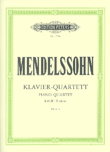 C.F. Peters Mendelssohn, F.: Piano Quartet in B minor, Op.3 (violin, viola, cello, piano)