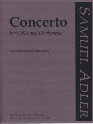 Carl Fischer Adler, Samuel: Concerto (cello & piano)