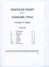Christopher Wiggins Wiggins, Christopher: Pieces of Eight, op.157 (cello & piano)