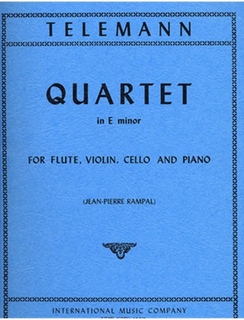 International Music Company Telemann, G.P. (Rampal): Quartet in e minor (flute, violin, cello and piano)