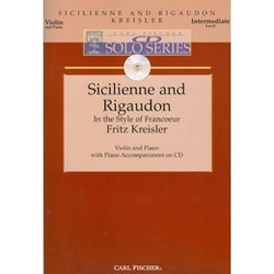 Carl Fischer Kreisler, Fritz: Sicilienne and Rigaudon in the Style of Francoeur (violin, Piano, CD)