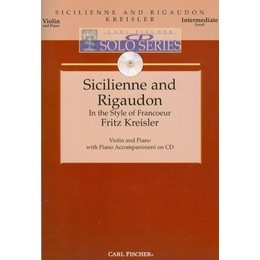 Carl Fischer Kreisler, Fritz: Sicilienne and Rigaudon in the Style of Francoeur (violin, Piano, CD)