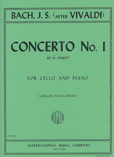 International Music Company Bach, Johann S.: Concerto No.1 in G Major, S.592 - after Vivaldi (cello & piano)