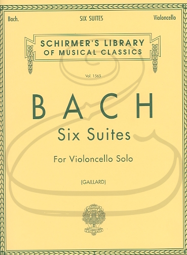 Schirmer Bach, J.S. (Gaillard): 6 Suites (cello) Schirmer