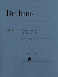 HAL LEONARD Brahms (Struck): Quintet in F minor, Op.34 - URTEXT (piano quintet) Henle Verlag