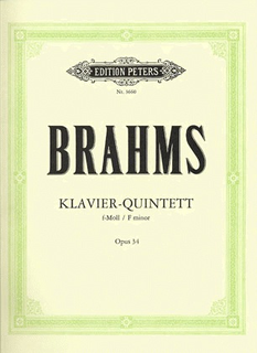 C.F. Peters Brahms, Johannes: Quintet in F minor Op.34 (2 violins, viola, cello, piano)