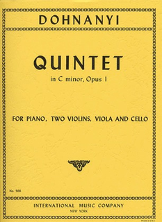 International Music Company Dohnanyi, Ernst: Quintet Op.1 in C minor (2  violins, viola, cello, piano)