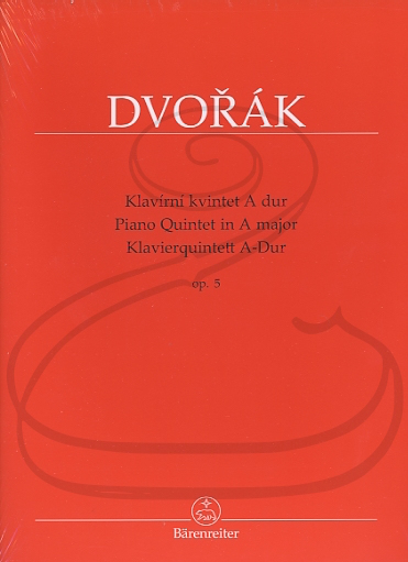 Barenreiter Dvorak (Burghauser/Solc): (Score/Parts) Piano Quintet in A Major, Op.5 (piano quintet) Barenreiter