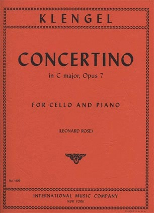 International Music Company Klengel (Rose): Concertino in C Major, Op.7 (cello & piano)