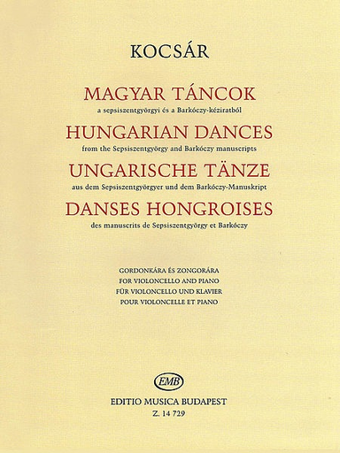HAL LEONARD Kocsar, Miklos: Hungarian Dances (Cello & Piano)