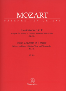 Barenreiter Mozart, W.A.: Piano Quintet/Concerto in F KV413 (piano, 2 violins, viola, cello) Barenreiter