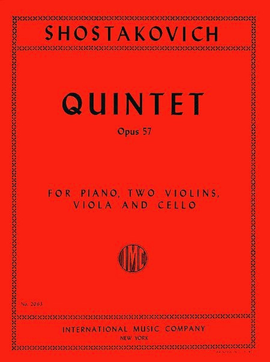 International Music Company Shostakovich, D.: Quintet Op.57 (piano, 2 violins, viola, cello) IMC