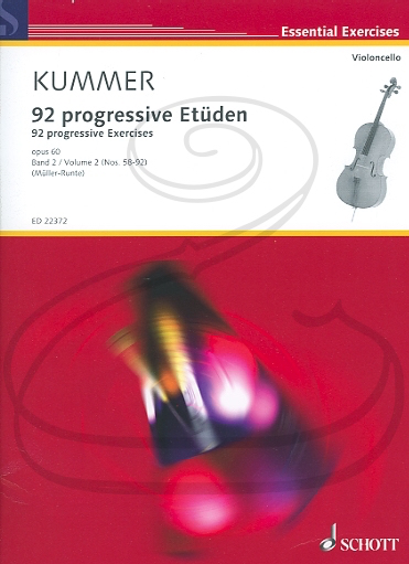 HAL LEONARD Kummer (Muller-Runte): 92 Progressive Exercises, Op.60, Vol.2, Nos.58-92 (cello) Schott